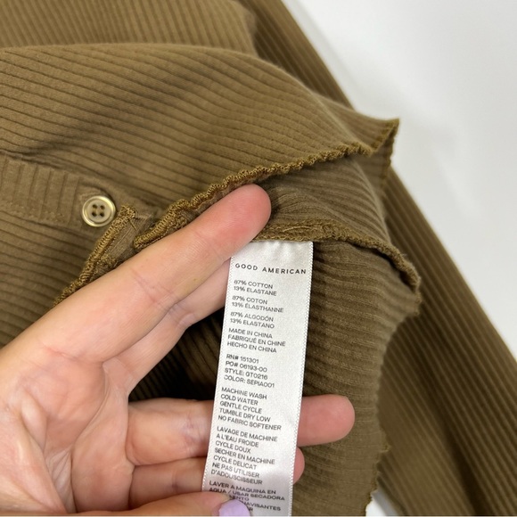 Good American Essential Ribbed Crop Cardigan Size 3 or US Large - Picture 8 of 9